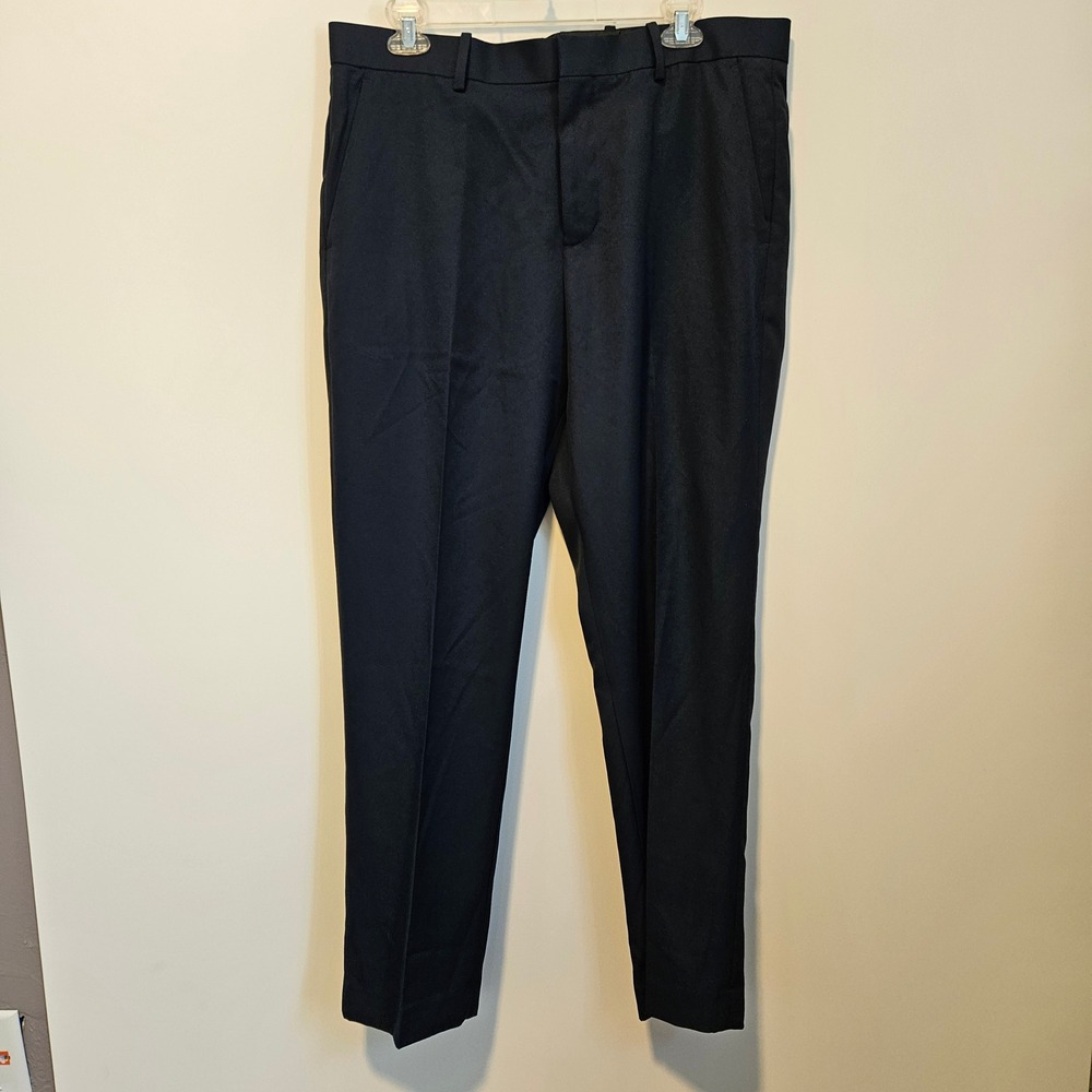 Perry Ellis Dress Pants 34x30 Modern Fit Mens Navy Blue Business Casual Work